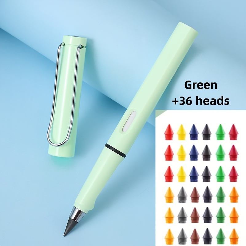 MATITA ETERNA COLORATE [5 COLORE Nero-Rosso-Verde-Blu-Giallo] scrittura  illimitate: scrivi per sempre con le matite infinite