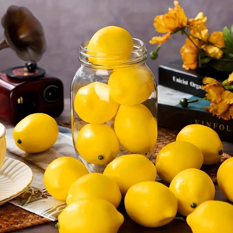 Lot of 24 Faux Fruit Display Decor Lime Strawberries Grapes Lemon Pear Plum  - Swedemom