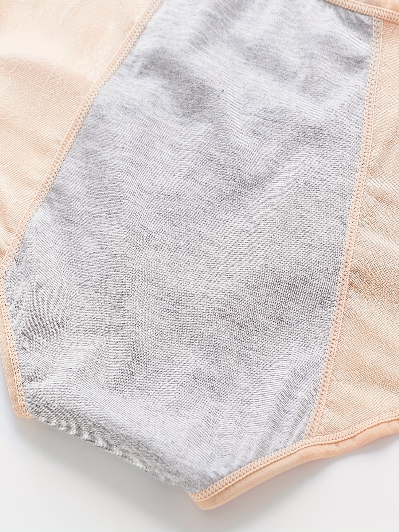 4 Pack Plus Size Elegant Panties Set, Women's Plus Solid Leak-proof High  Rise Breathable Period Underwear Four Piece Set