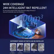 1pc high power ultrasonic insect repellers plug in new ai smart pulse resonance rat repellent insect repellent pest control indoor for mosquito insect mice spider bug ant cockroach applicable space 1000m ultrasonic insect details 4