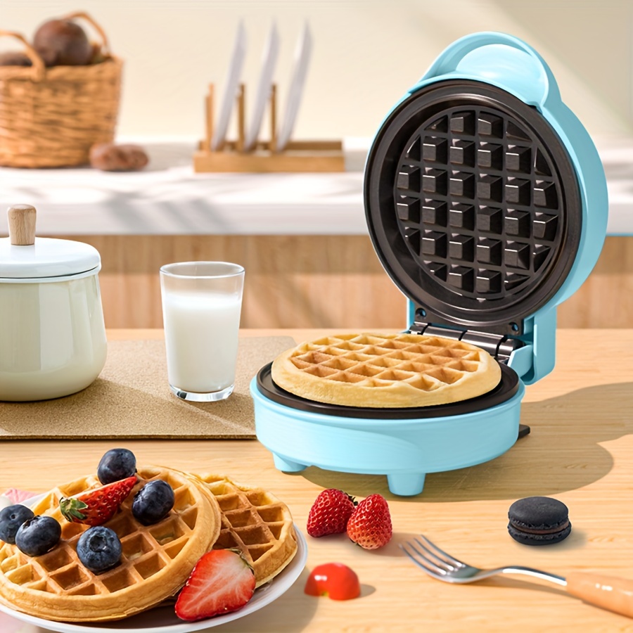 

1pc, Plug-in Round Waffle Maker, Overheating Protection, Non-stick Baking Pan, , Suitable For Home Breakfast Use, Cookware, Kitchenware, Kitchen Accessories Kitchen Stuff Small Kitchen Appliance
