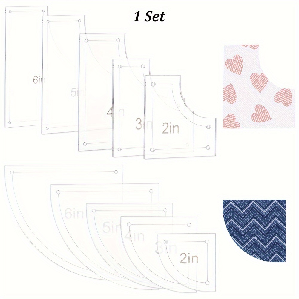 Polygon Transparent Diy Sewing Quilting Templates Sewing - Temu