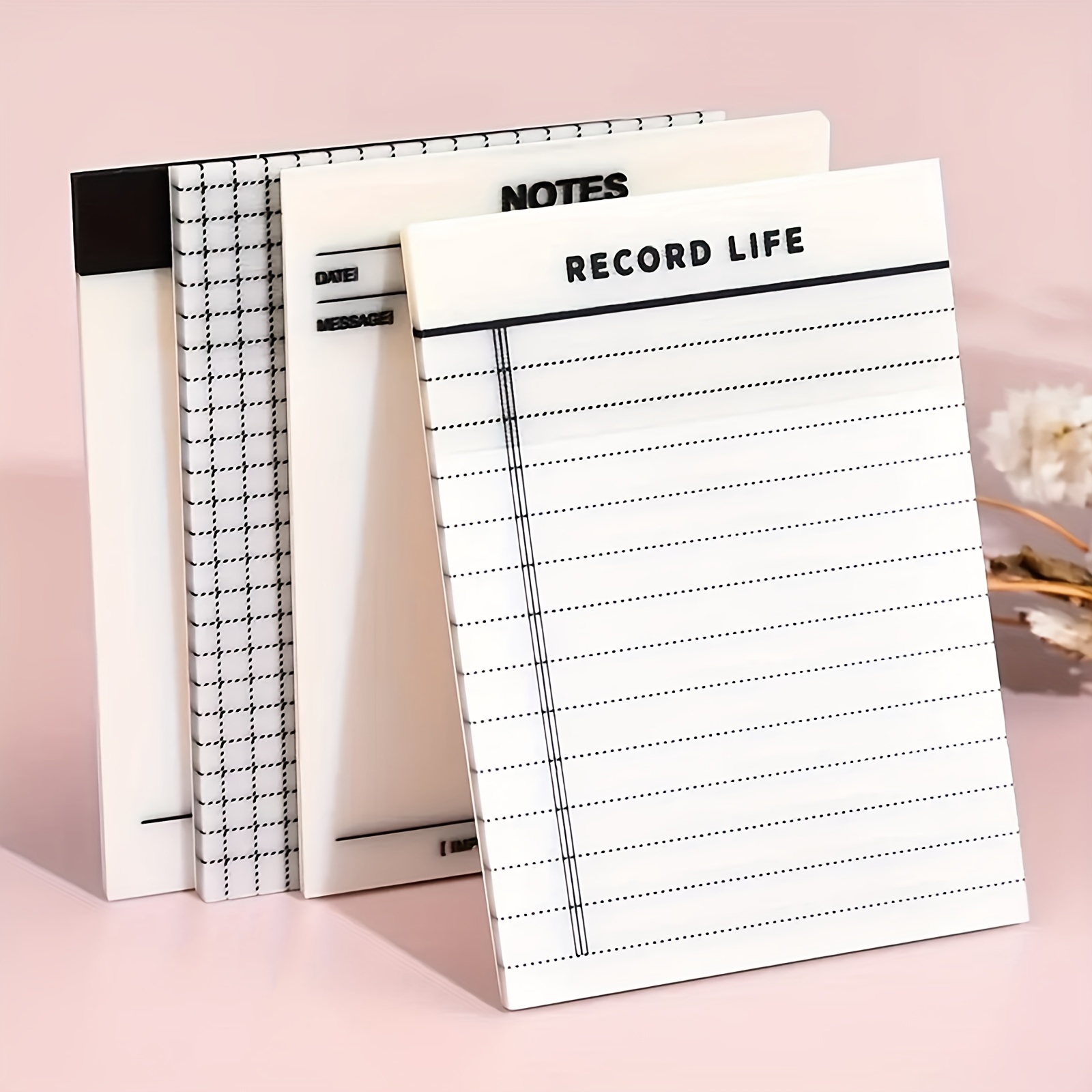 Clear Sticky Notes Large Grid Pad Waterproof Easy To Post Writable Note