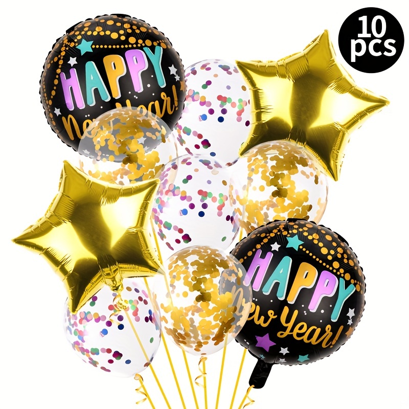 Ouceanwin Kit de décoration de la fête du Nouvel An 2024, Ballons