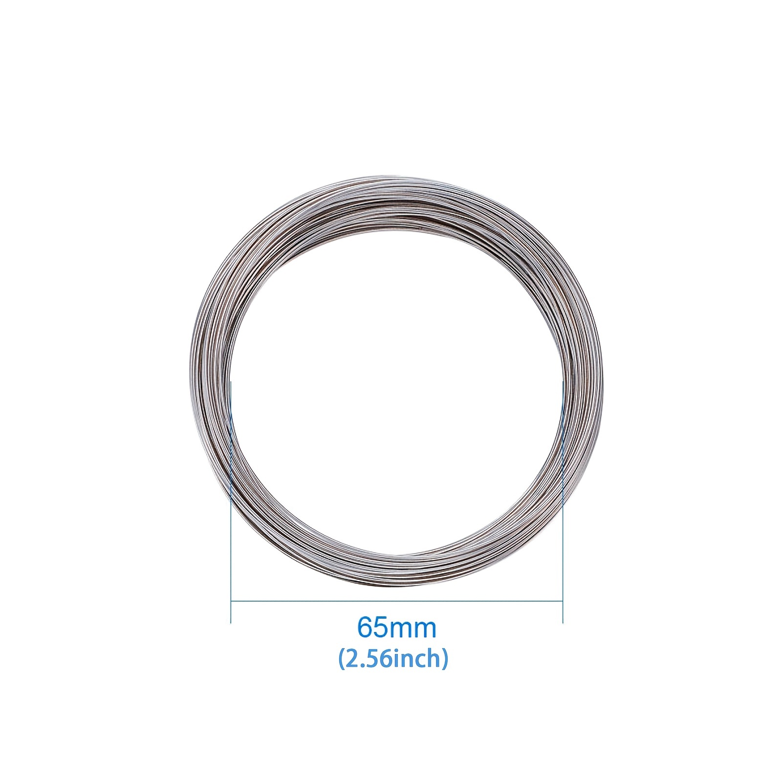 About 100 Circles Steel Made Platinum Color Memory Wire For - Temu