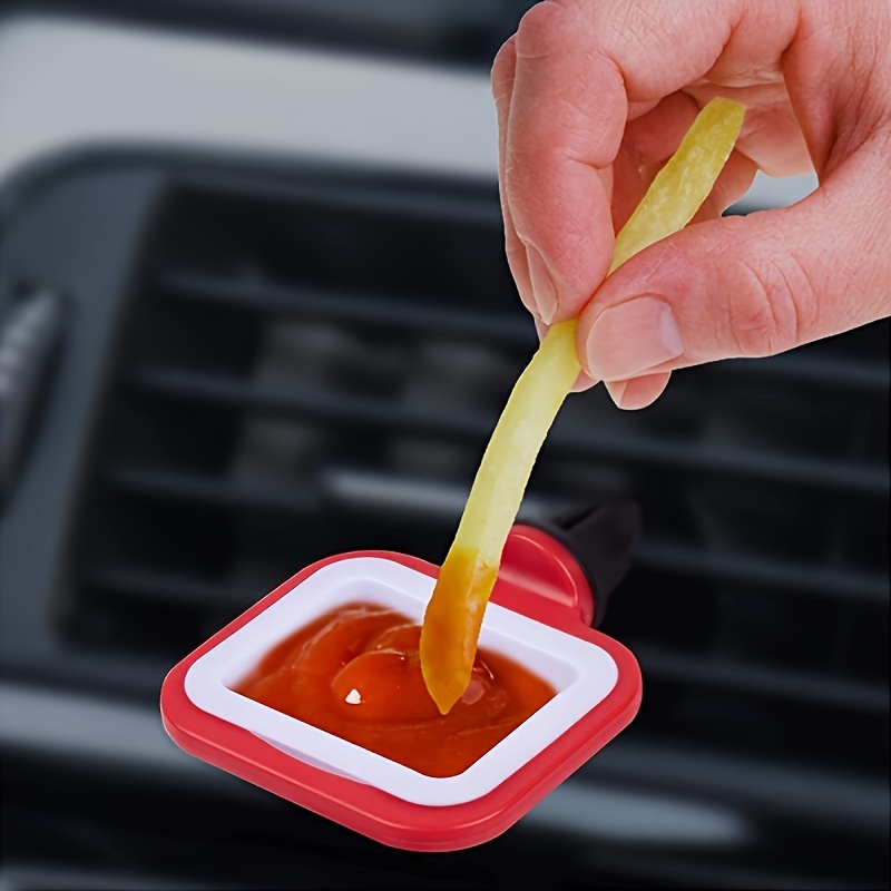 Car Dip Clip, French Fries Rack Tomatensoßenhalter Aus Kunststoff,  Tragbarer Soßenhalter Für Ketchup Und Dip-soßen, Luftventil-soßen-dip-schale  Container - Auto - Temu
