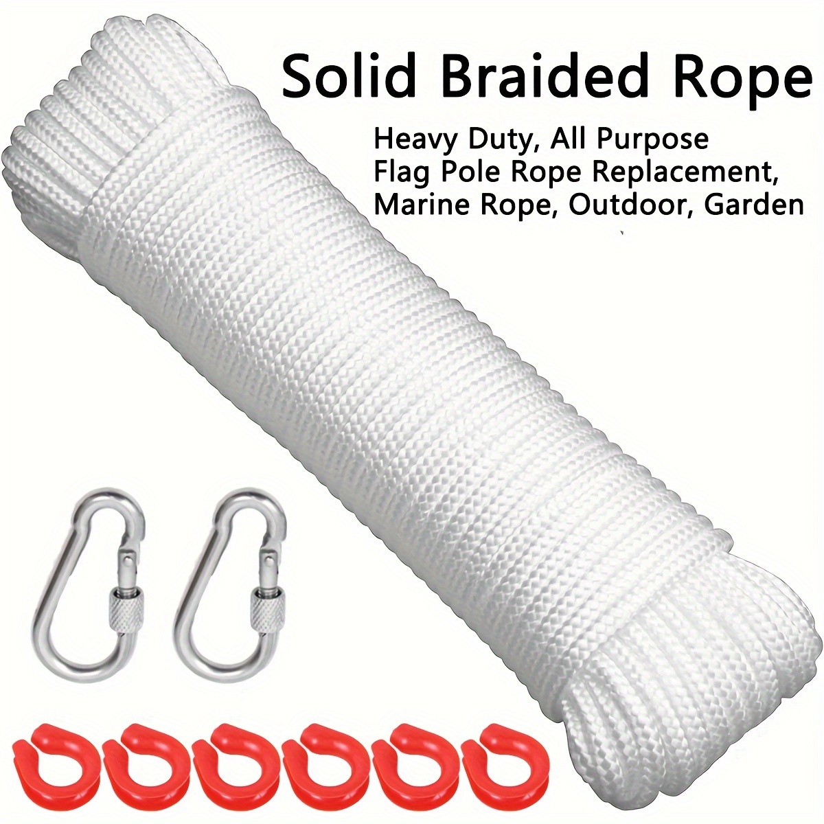 Nylon Rope Flag Pole Rope Replacement Marine Rope Hiking - Temu