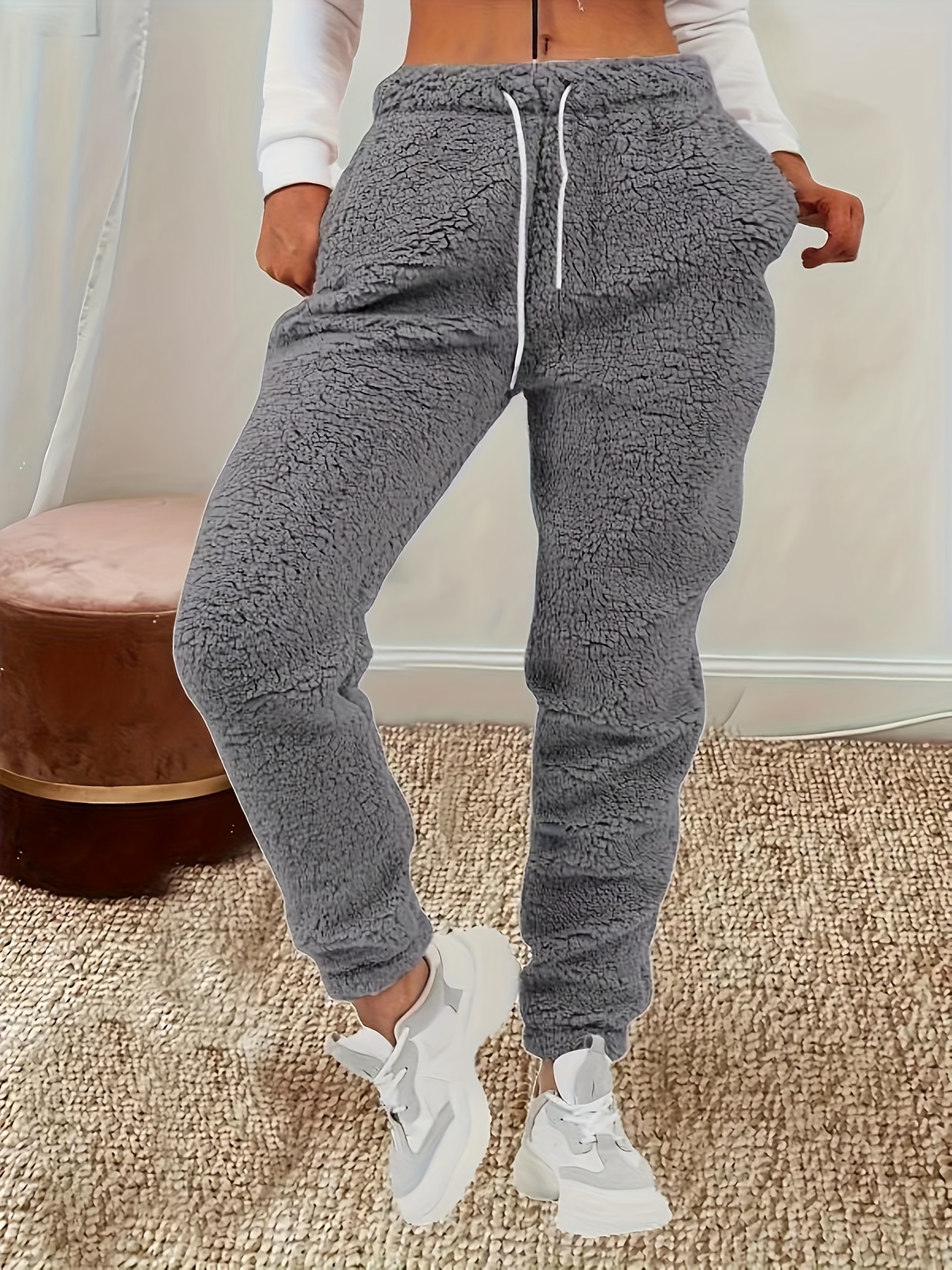 ZENEX Womens Sweatpants with Pockets,Drawstring Joggers for Women