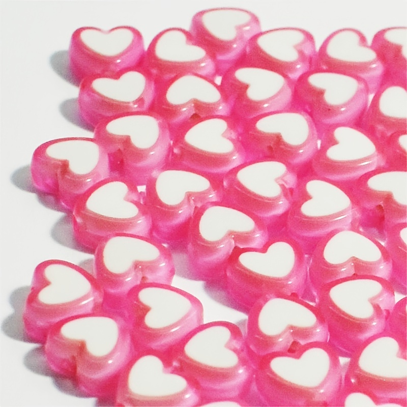 Heart Beads - Plastic