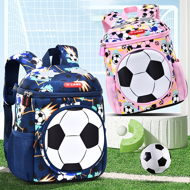 Mochila preescolar con diseño de fútbol, ​​12,5 pulgadas, mochilas