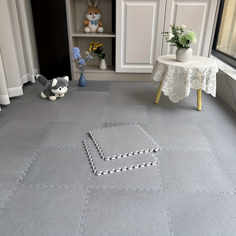 6pcs/set Square Interlocking Floor Mats For Home, Washable