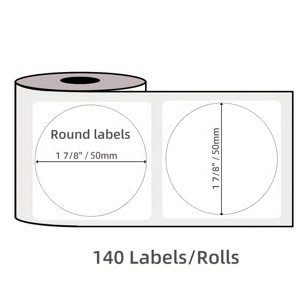 30 X 30mm Round White For M110/M120/M200/M220/M221 - 1 Roll