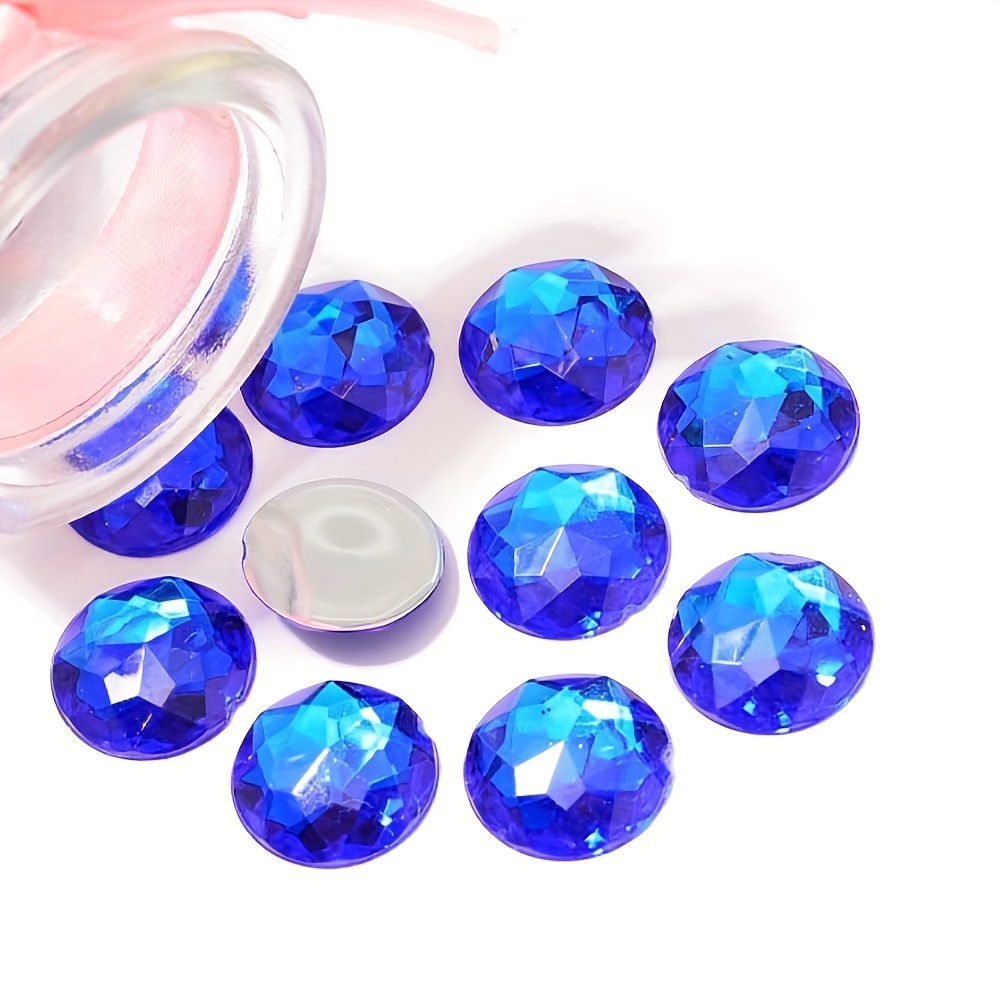 Blue Sapphire Crafting Gems in Bulk Acrylic Flatback Rhinestones