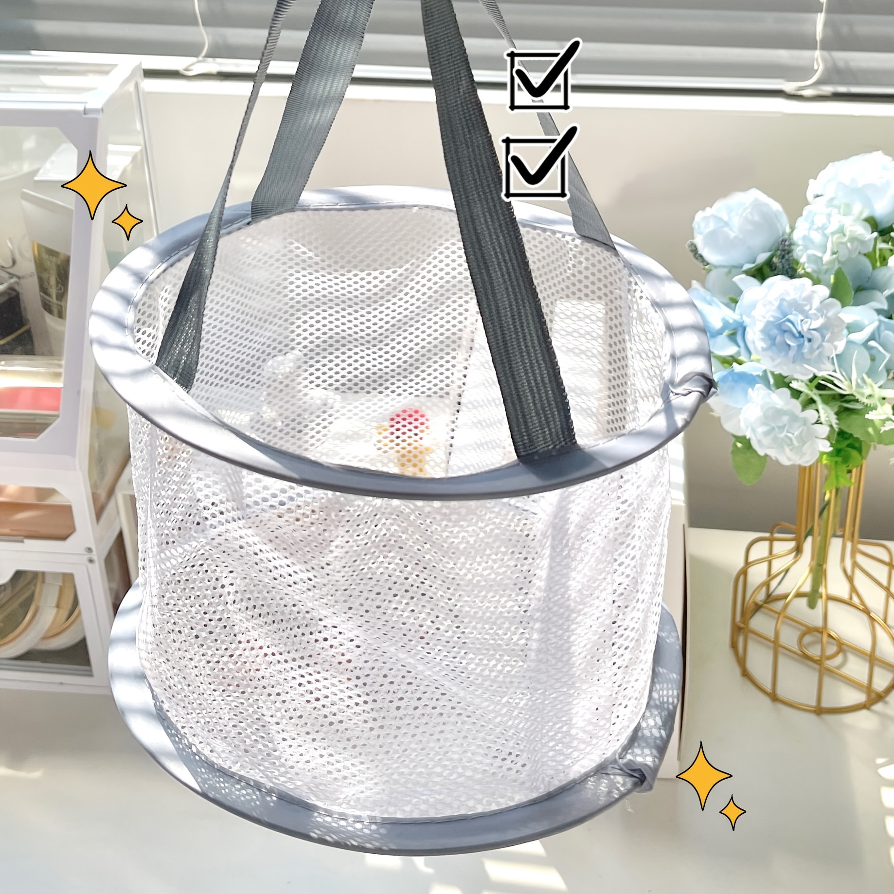 Mesh Makeup Brush Drying Basket Hanging Drying Net Bath Temu