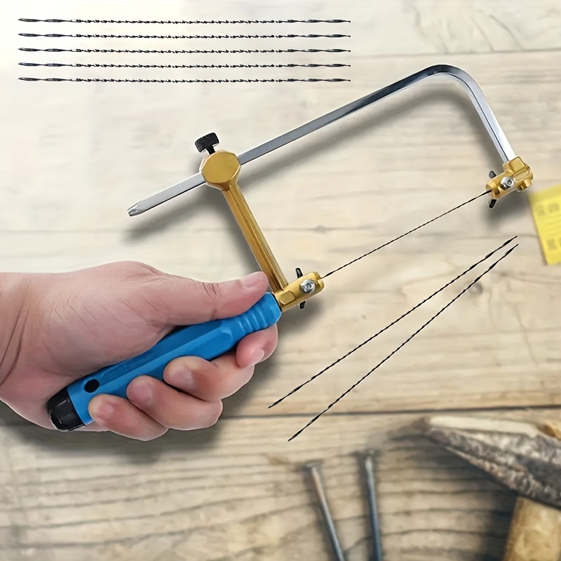 Mini scie à main, kit d'outils de modélisme avec 3 lames de bricolage