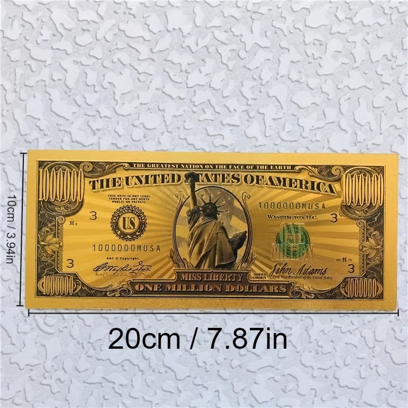 Free shipping Gold Foil 100 dollars bill USD Commemorative plastic