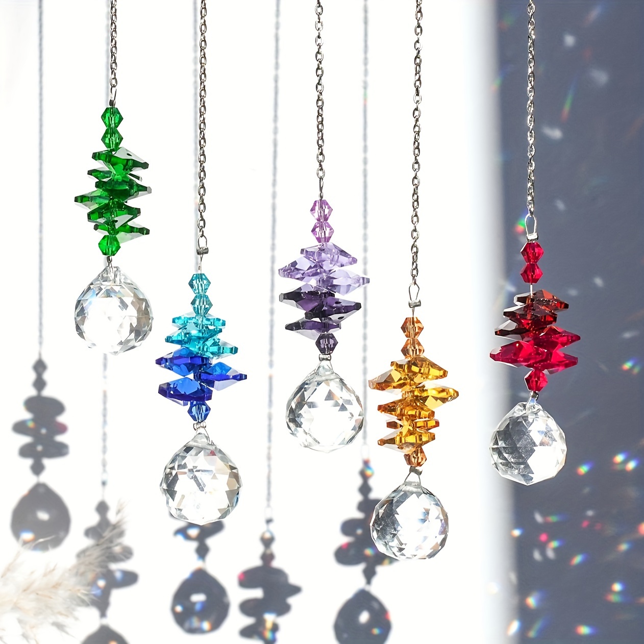 Crystals Glass Pendants Chandelier Suncatchers Pendants - Temu