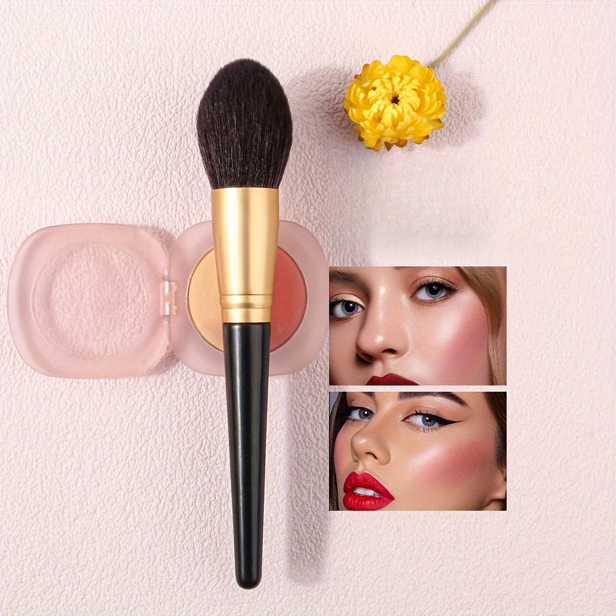 Super Large Loose Powder Brush With Soft Bristles And Wood Handle, Blush  Brush, Portable Makeup Tool - Temu