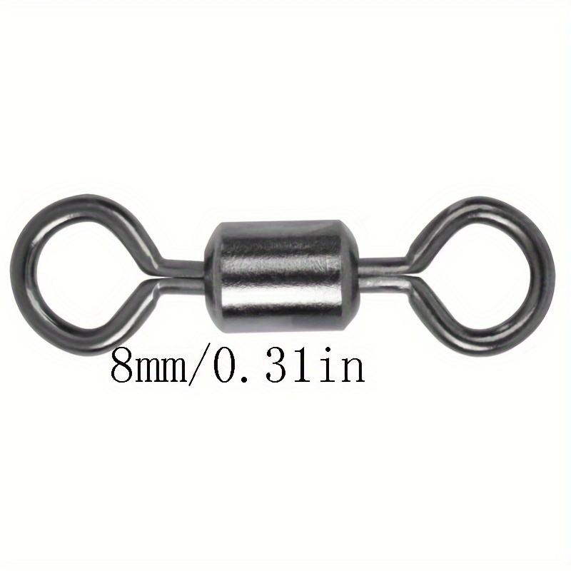 Image of 100pcs American Swivel Fishing Snap Swivel, Stainless Steel Fishing Swivel For Saltwater And Freshwater Fishing