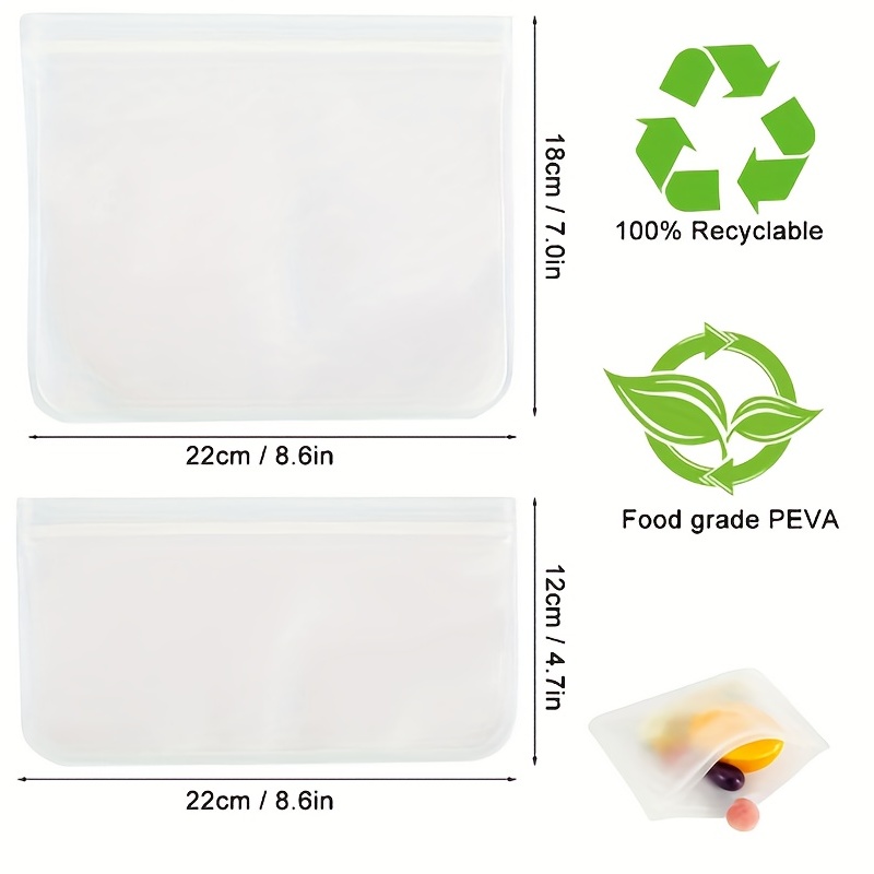 Thickened Peva Food Bags Reusable Freezer Bags Food Storage Temu