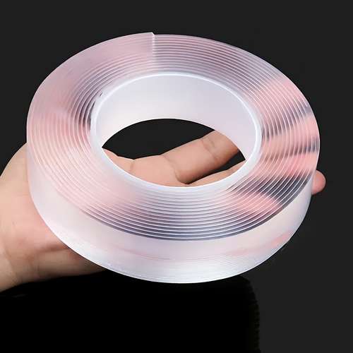 1 Roll Nano Tape, Double Sided Tape, Transparent Reusable Waterproof Adhesive Tapes, Cleanable Kitchen Bathroom Supplies, 1/2/3/5M
