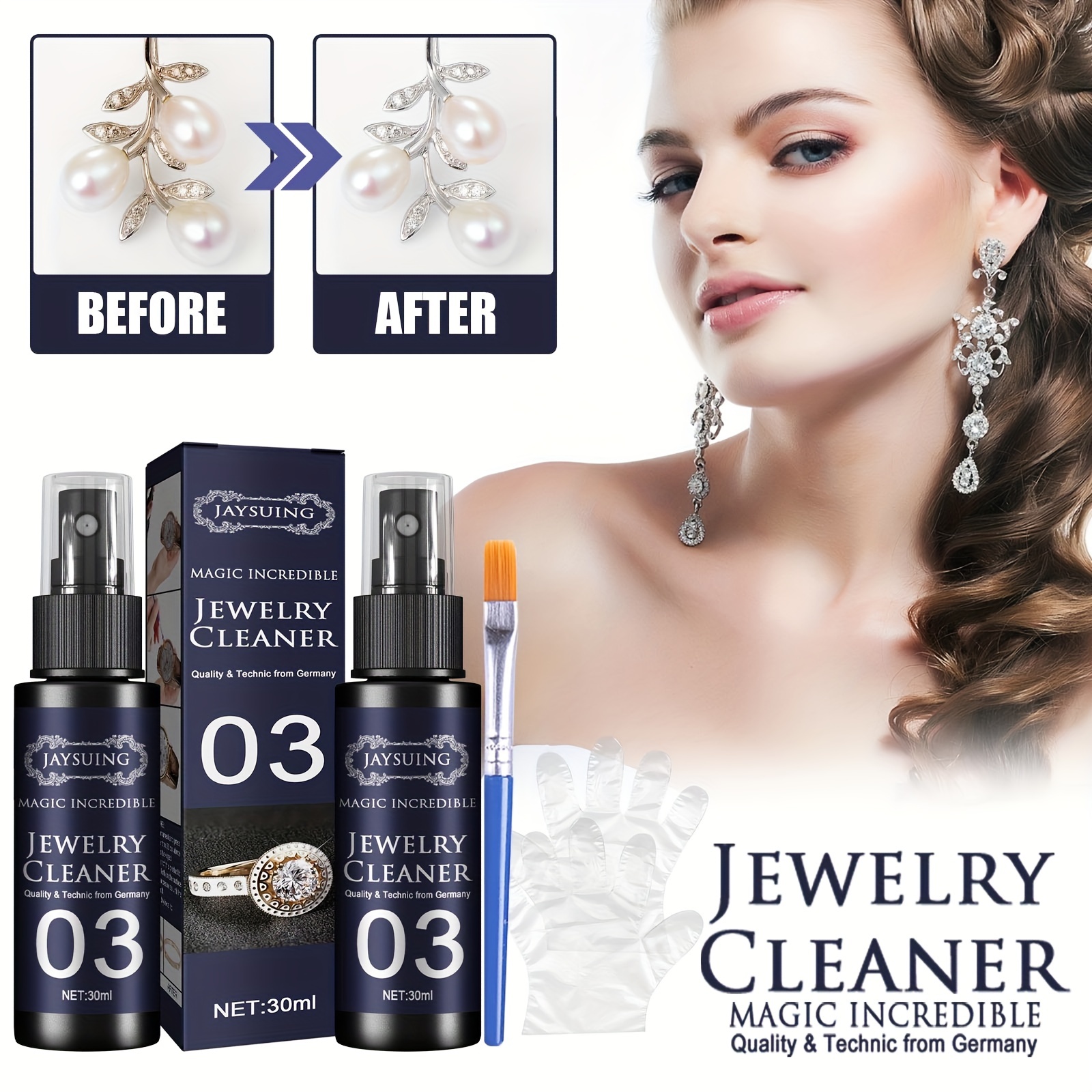 Jewelry Cleaner Set Watch Jewelry Cleaning Spray Disposable - Temu