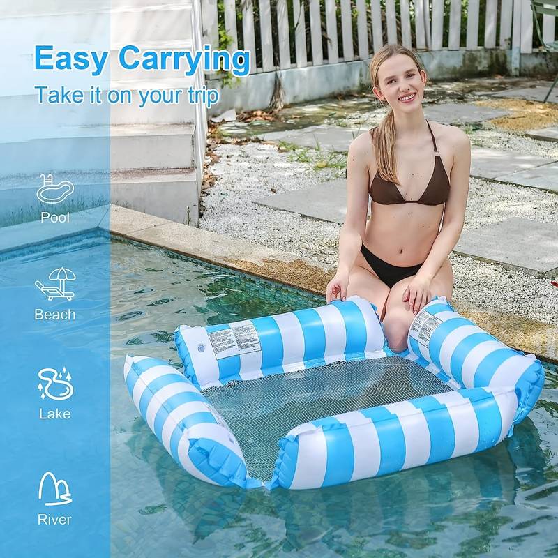 Facil Inflar Desinflar Portatil Hamaca Flotante 4 En 1 Para Piscina – Inflable, Cómoda Y Portátil Para Adultos (Color Rojo) Floating Pool Chair Facil Inflar Desinflar Portatil Hamaca Flotante 4 En 1 Para Piscina – Inflable, Cómoda Y Portátil Para Adultos (Color Rojo) Floating Pool Chair