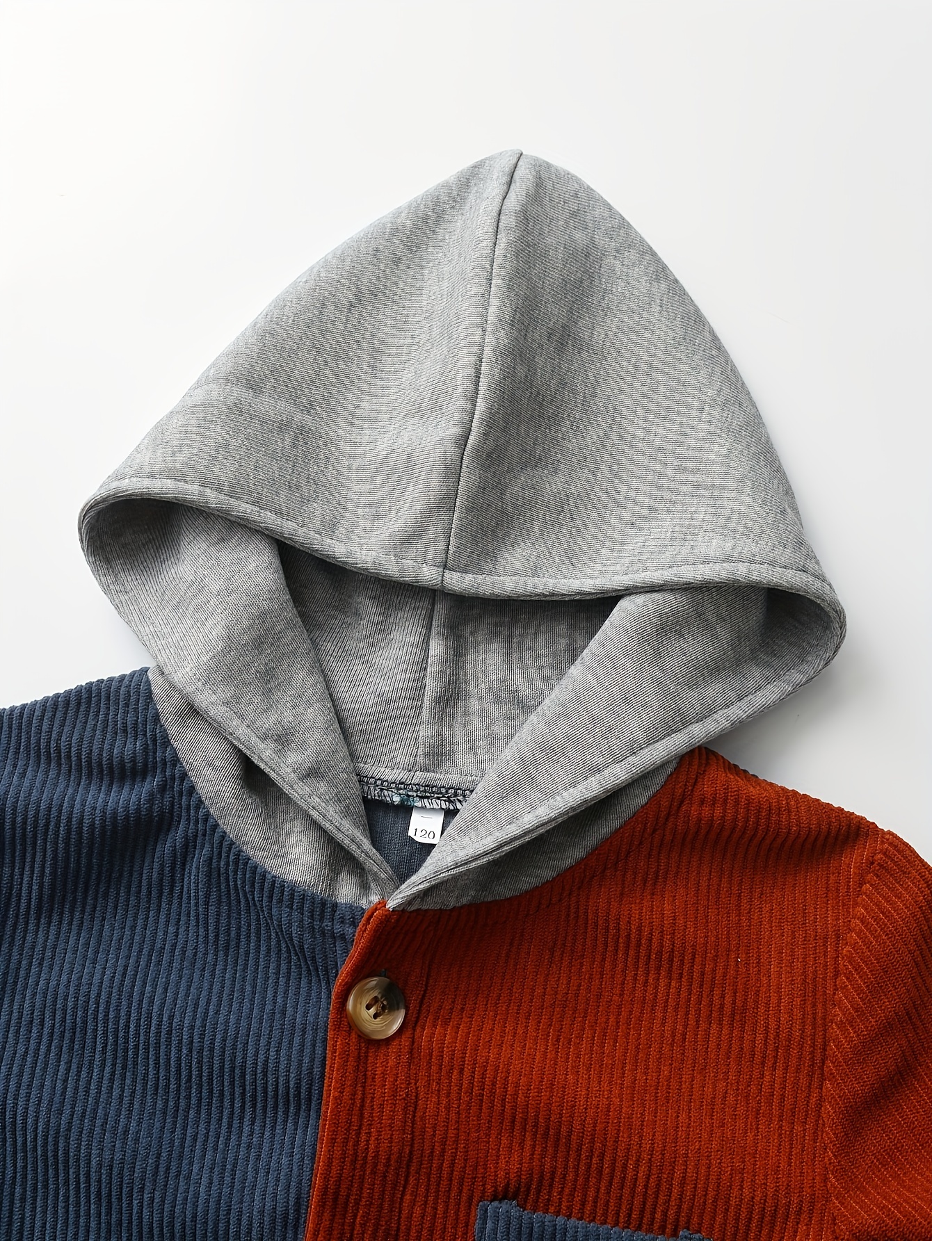 boy's casual autumn shirt outfit corduroy hooded shirt jeans