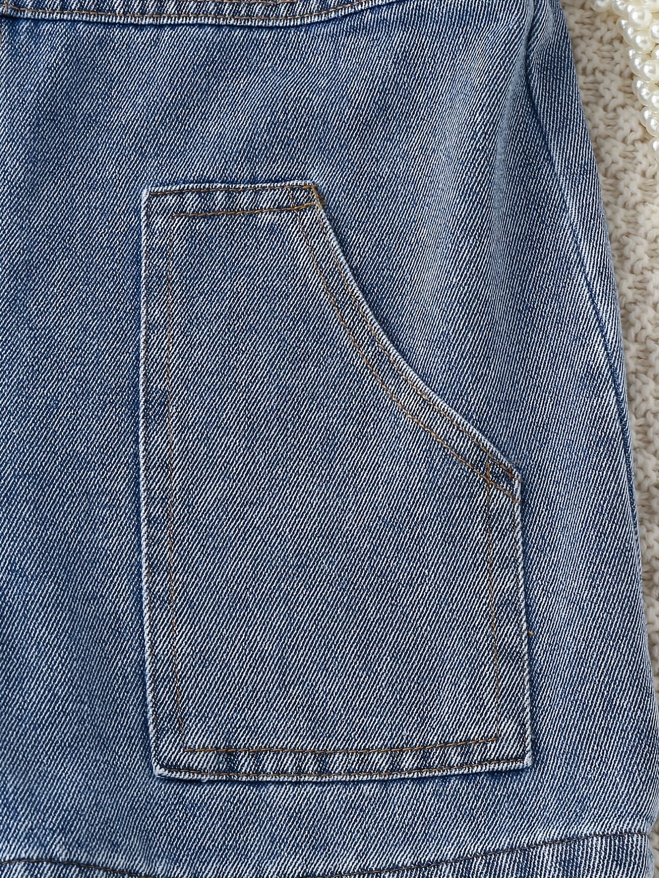 Girls Denim Overalls Rompers Button Loose Fit Jumpsuit