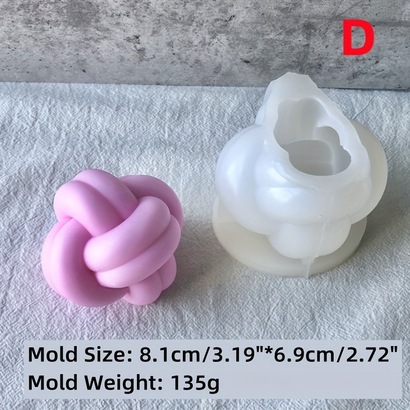 manualidades Moldes de silicona Moldes para velas en 3D, moldes para bolas  de lana y moldes para nudos, diseño de bolas de hilo para hacer velas y  hornear Moldes para fondant para