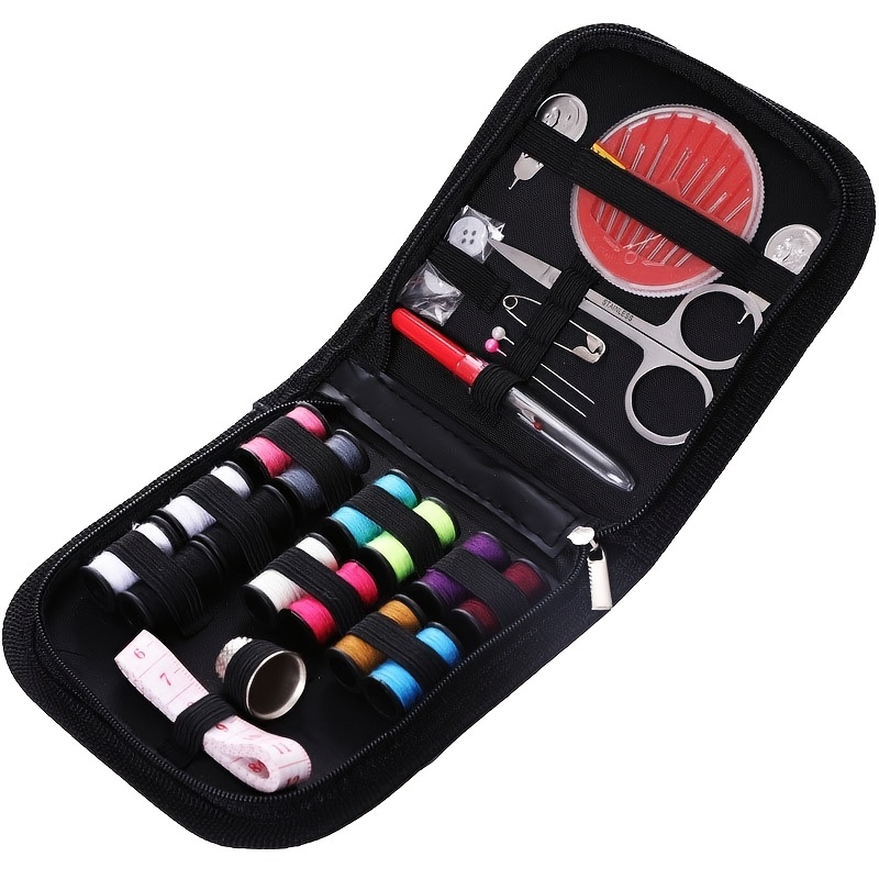 58pcs Sewing Kit For Adults Thread And Needle Kit Spools Of Thread Portable  Sewing Supplies For Beginners,Emergency,Traveler Contains Thread, Scissors