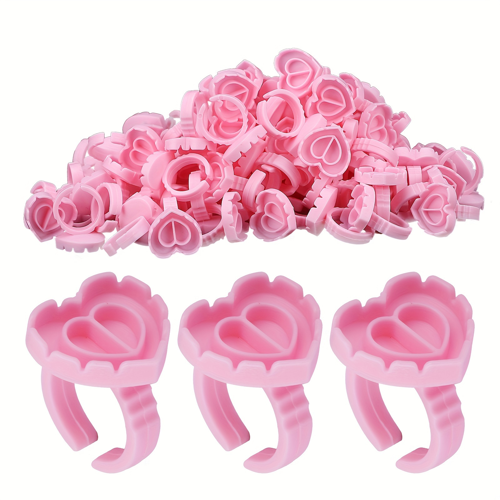 

Glue Rings Cups Lash Glue Holder Heart Glue Cups Lash Glue Rings Fanning Cups For Eyelash Extensions