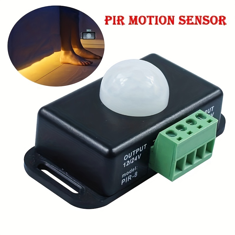 Interruptor de sensor de movimiento PIR infrarrojo, Interruptor de luz con  sensor de movimiento PIR, Interruptor de sensor de movimiento PIR Sensor de