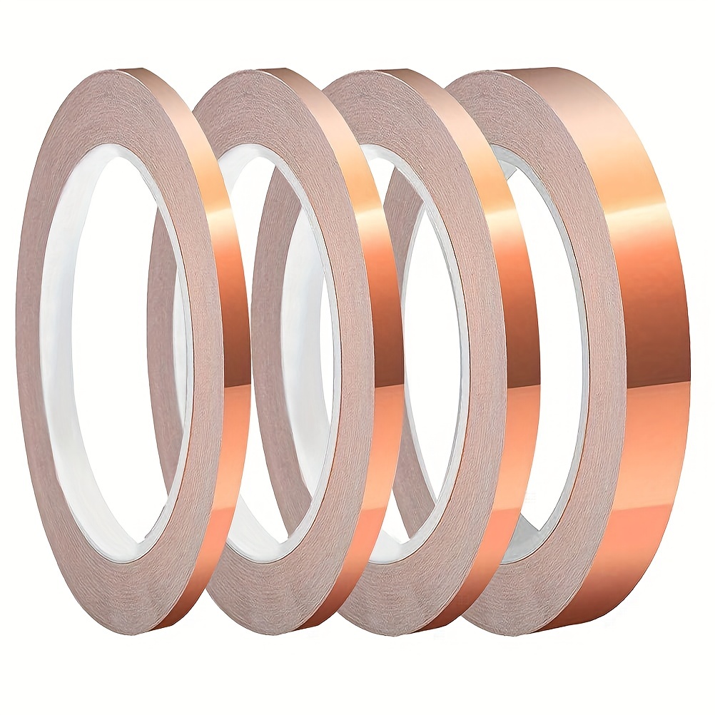 Copper Tapes, Dual Side Conductive, Adhesive, Solderable, 5mm - 50mm