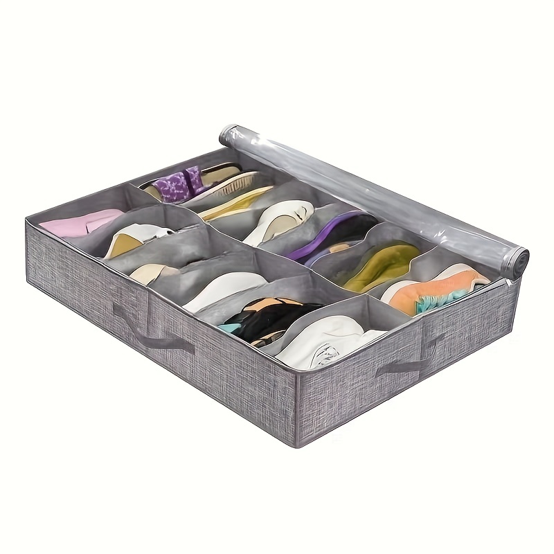 Geometric Pattern Underbed Shoes Bag Dustproof Organizer