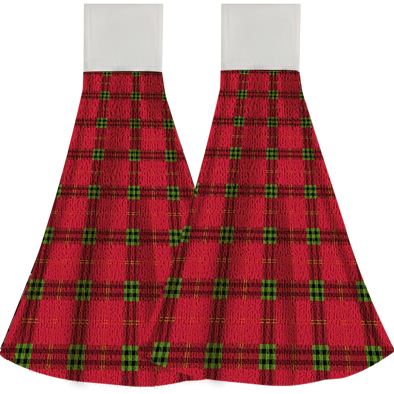 Christmas Plaid Pattern Fingertip Towels Hanging Towel For - Temu