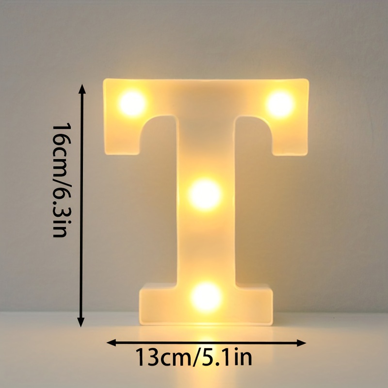 LED Buchstabenlichter Silber - Batteriebetrieben Für Partys & Deko