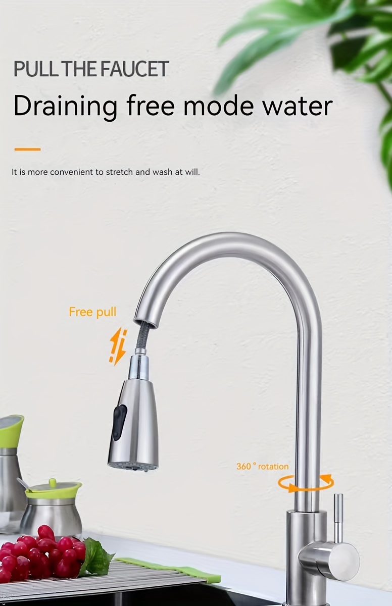 Kitchen Drain Faucet Stainless Steel Kitchen Drain Faucet Temu