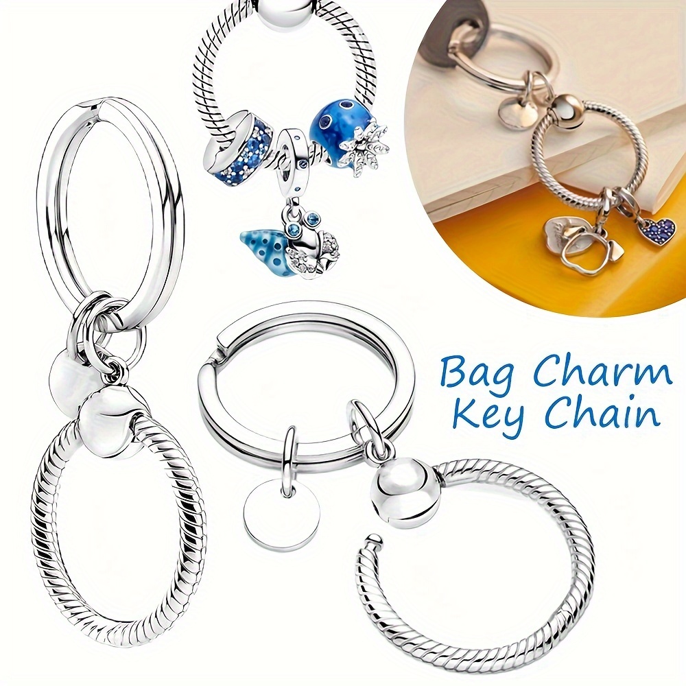 Candy Color Keychain Clips Cute Metal Split Rings Spring - Temu