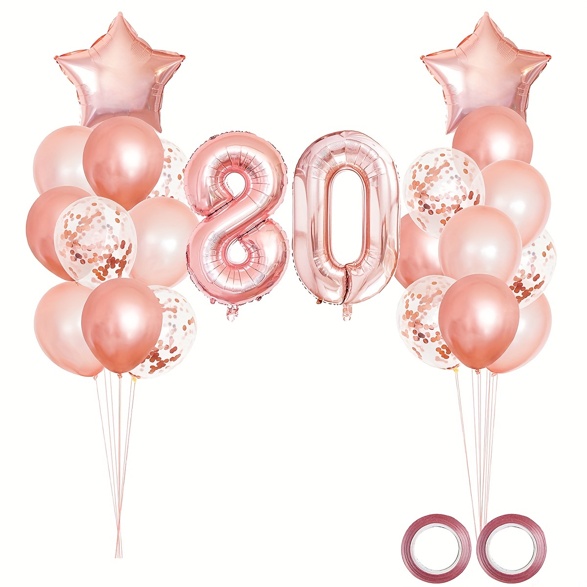 Guirnalda de globos de aluminio de 60 cumpleaños de 60 años de oro rosa  para mujeres, decoraciones de 60 cumpleaños colgantes y fabulosos saludos a  60
