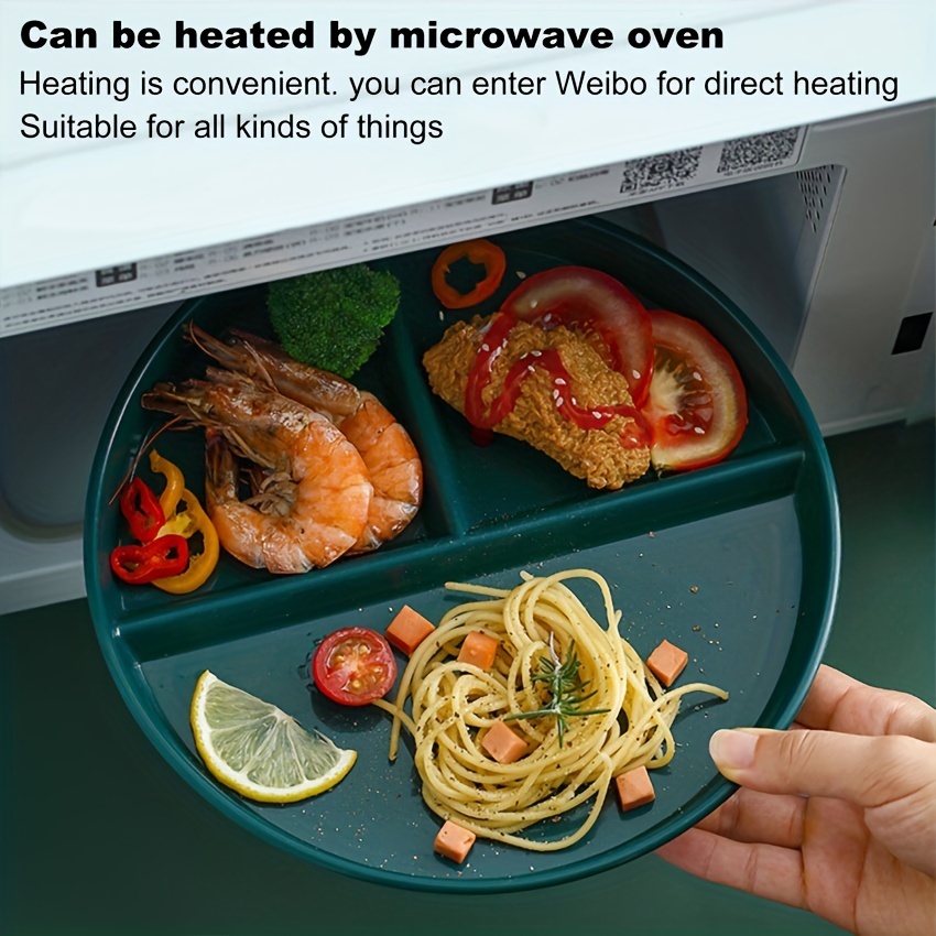 1pc Unbreakable Divided Plate, Portion Control Plate, Reusable  3-Compartment Dinner Plate For for Healthy Eating & Bariatric Diet,  Microwave And Dishwasher Safe