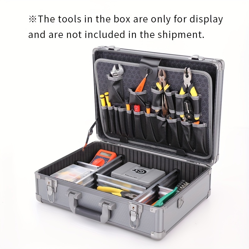 Portable Toolbox Hardware Tools Storage Box Equipped A Lock - Temu Canada