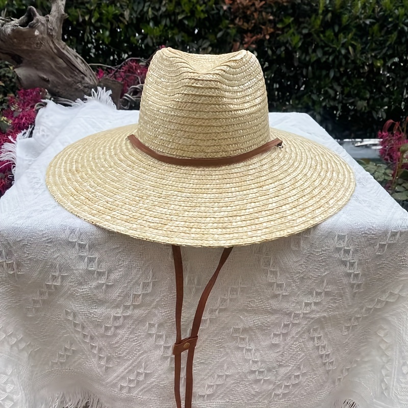 Solid Color Casual Panama Hat Elegant Solid Color Staw Hat - Temu