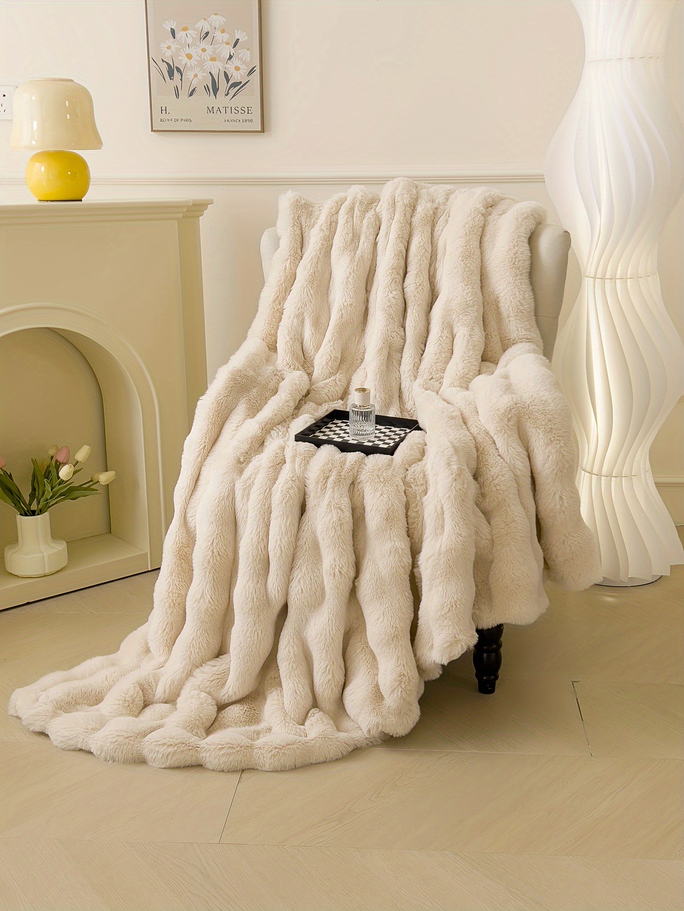 1pc solid color polyester thickened blanket   rabbit short plush blanket bed blanket multi purpose gift blanket for   details 0