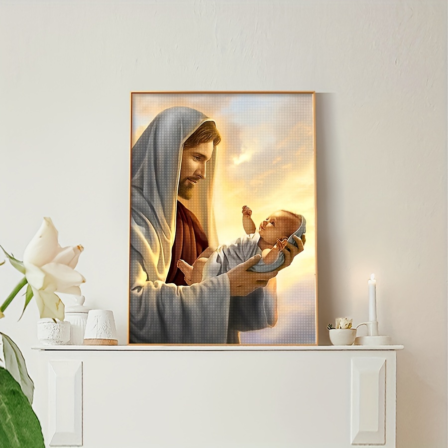 5D Diamond Painting Jesus Birth Holy Family Kits for Adults Paint with  Diamonds Full Round Drill Diamond Dots Craft Diamond Art Kits for Home Wall