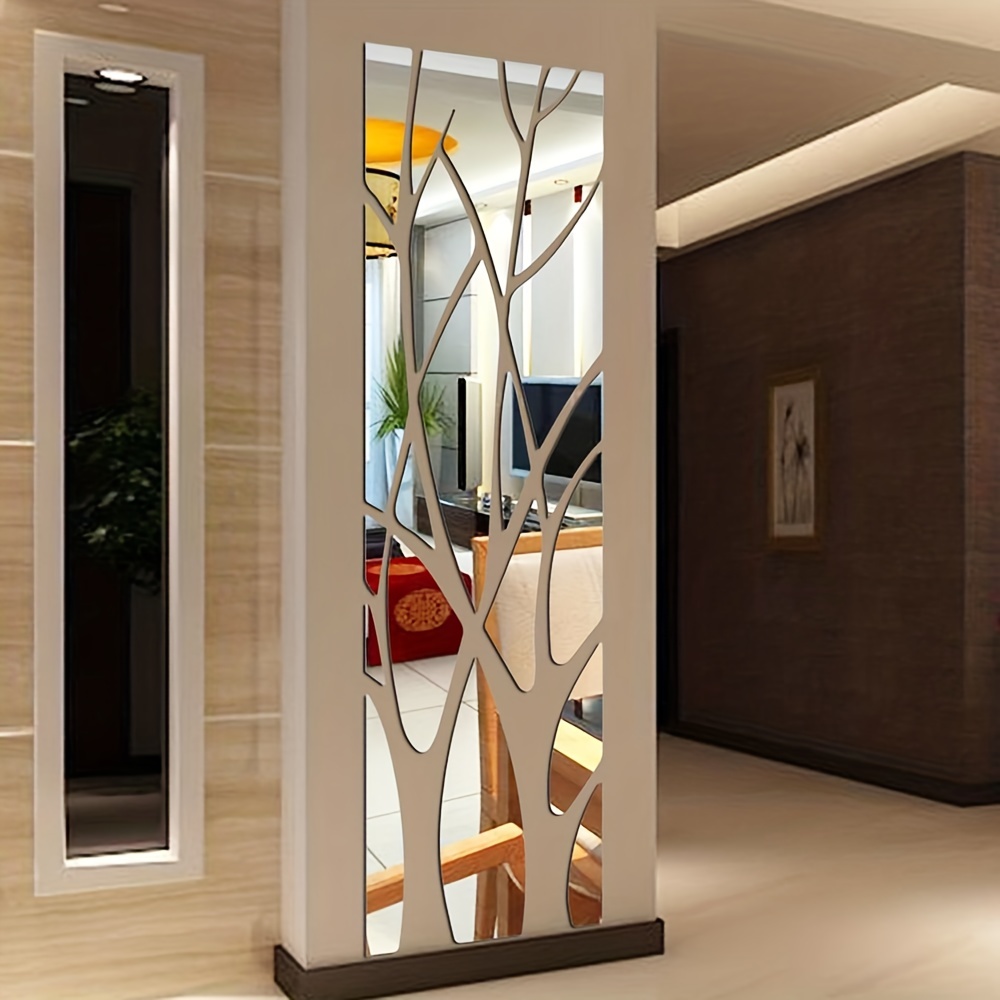 Espejo decorativo decorativo rectangular de pared, espejo de arte con marco  de vidrio para sala de estar, comedor, dormitorio, baño y entrada (24