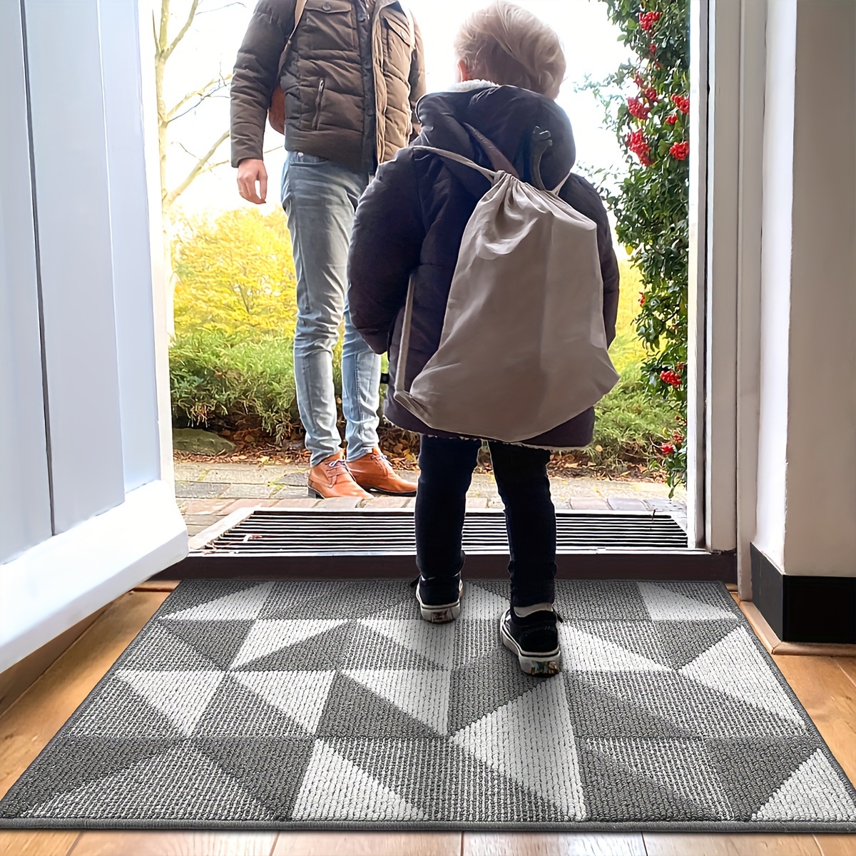 Venxuis Non-Slip Geometric Outdoor Doormat & Reviews