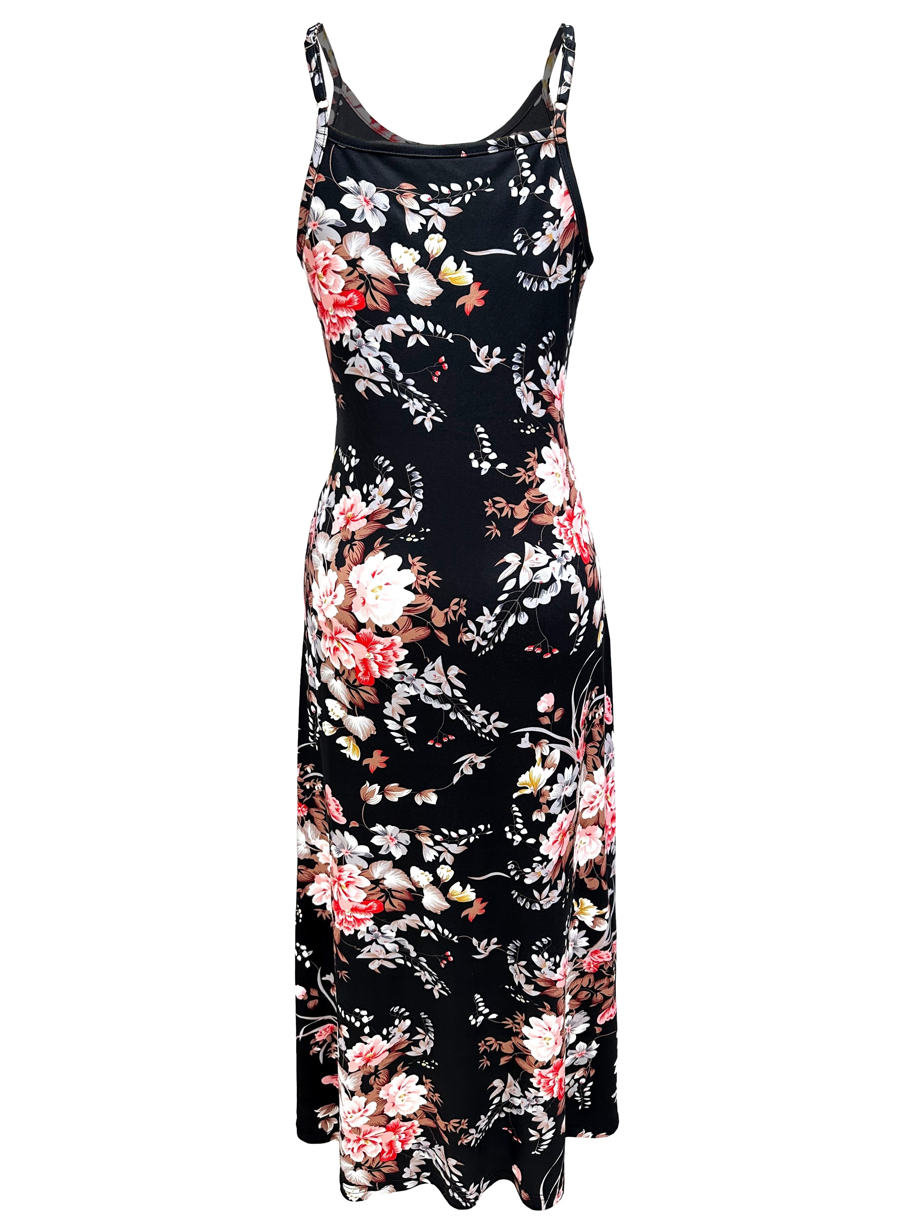 Embroidered Floral Spaghetti Strap Maxi Dress main image 1