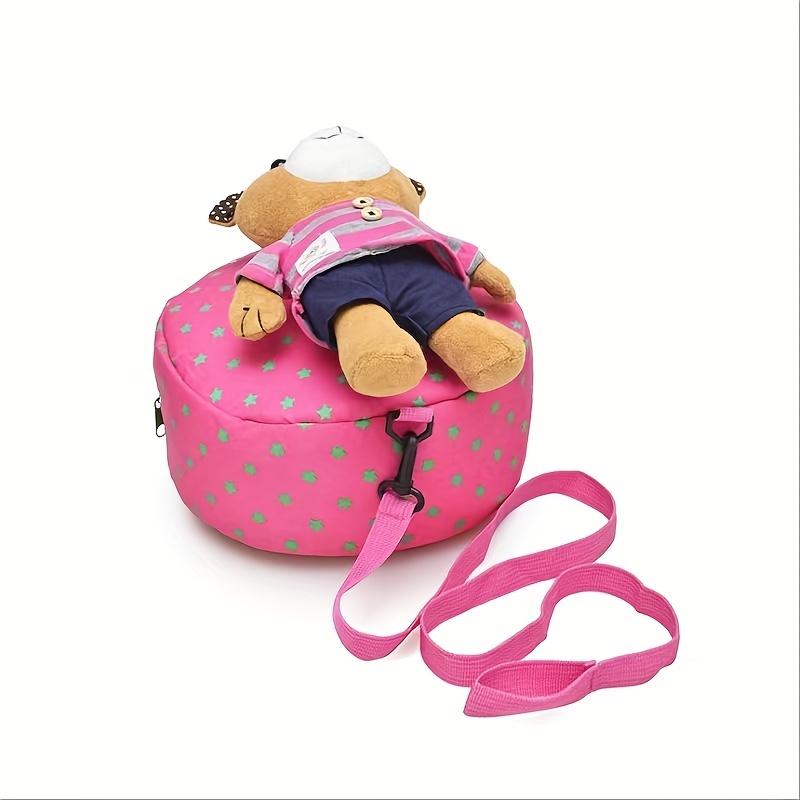 Kids Bear Plush Backpack, Anti Lost Cartoon Schoolbag
