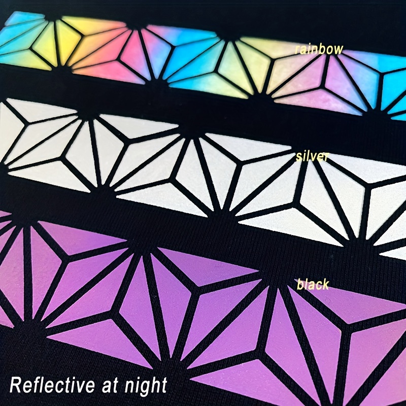 Geometric Shapes Reflective Tape Safety Reflective - Temu